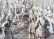 Gravure d'un festin royal par Nicolas Dupuis