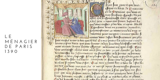 Premier feuillet du manuscrit du Ménagier