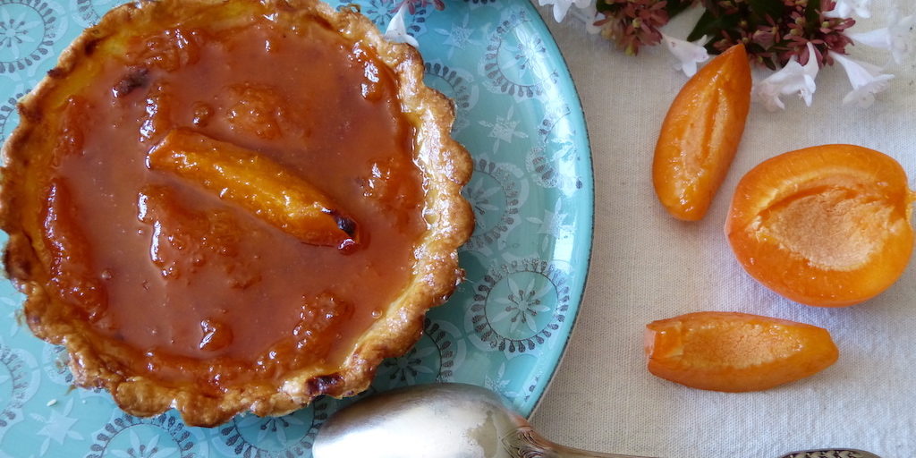 Tarte-abricot-gelee-vin-blanc-recette-19e-les-causeries-culinaires-recette-fait-maison-boutique-saveur-histoire Photo de la tarte aux abricots suivant la recette de 1829.