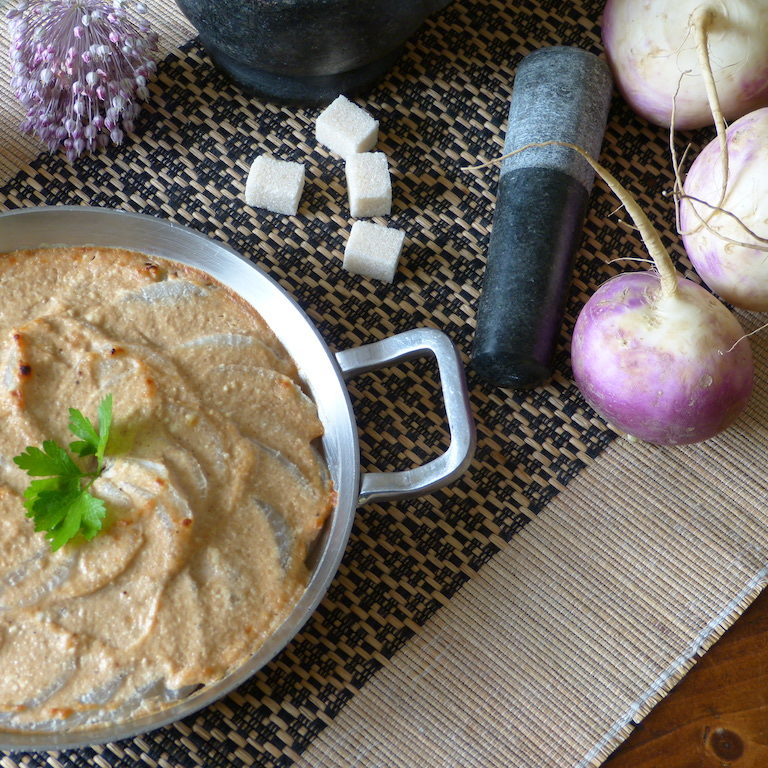 Navets-gratin-les-causeries-culinaires-recette-fait-maison-boutique-saveur-histoire Photo du plat réalisé suivant la recette de 1505