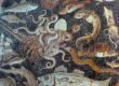 Mosaïque de Pompéi représentant la mer avec des poisons, des seiches, des calamars...